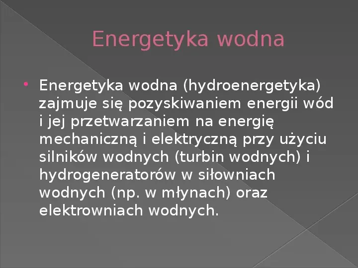 Energetyka wodna - Slide 3