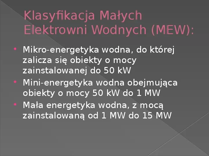 Energetyka wodna - Slide 7