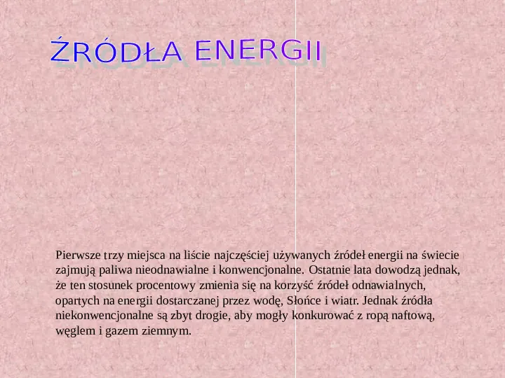 Różne źródła energii - Slide 3
