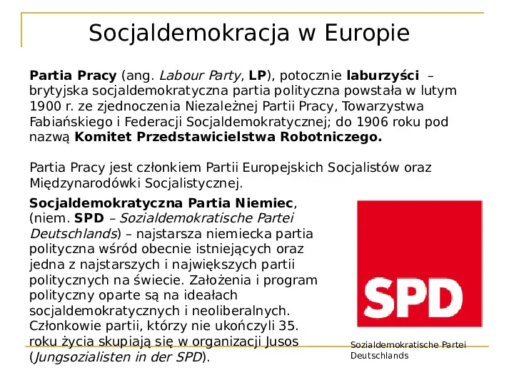 Socjaldemokracja - Slide 17