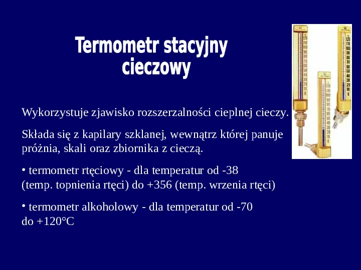 Pomiar temperatur i przyrządy pomiarowe - Slide 14