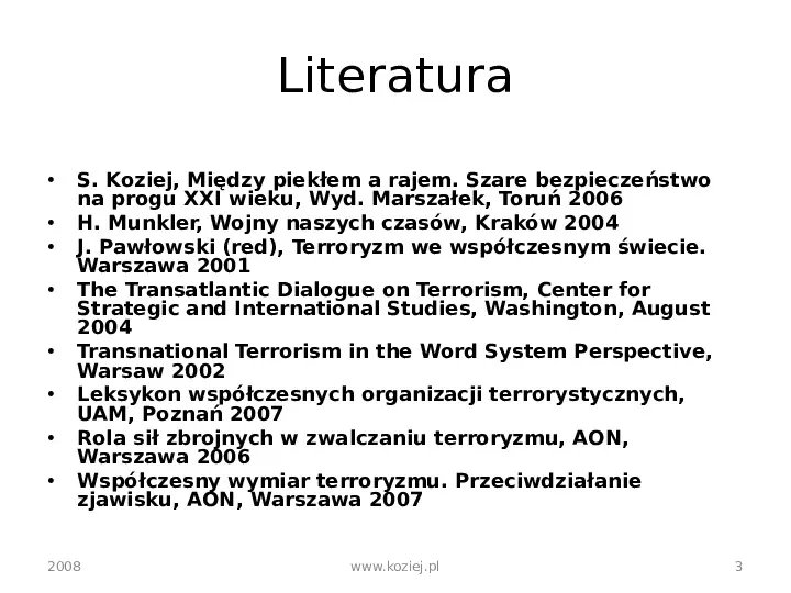 Terroryzm i antyterrozym - Slide 3