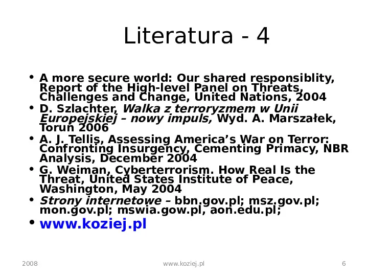 Terroryzm i antyterrozym - Slide 6