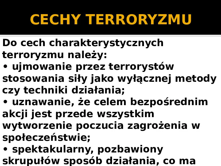 Terroryzm XXI wieku - Slide 7