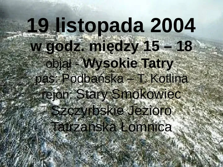 Tragedia w Tatrach słowackich - Slide 2