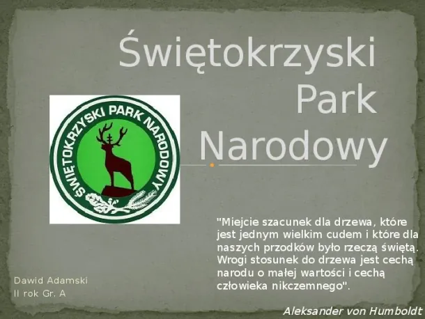 Świętokrzyski Park Narodowy - Slide pierwszy
