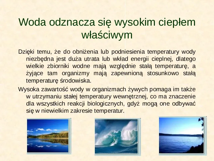 Woda środowiskiem procesów życiowych - Slide 10