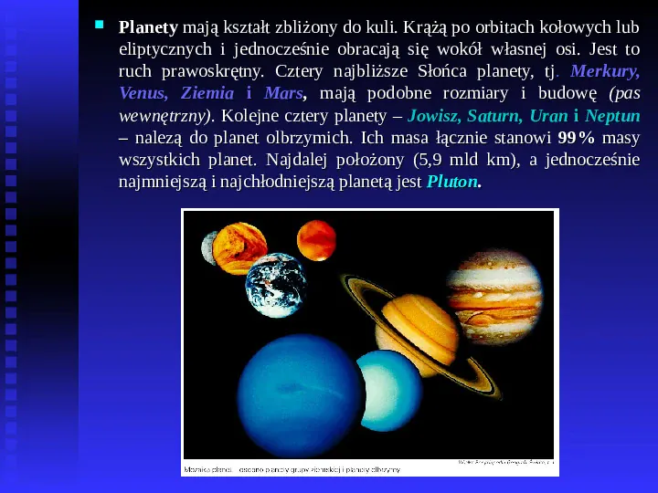 Ziemia we Wszechświecie Ziemia w układzie słonecznym - Slide 16