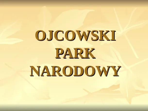 Ojcowski Park Narodowy - Slide pierwszy