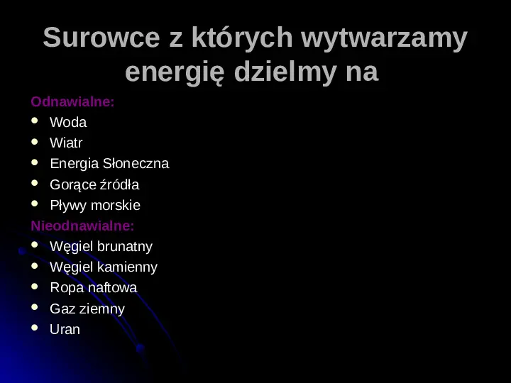 Żródła energii elektrycznej - Slide 3