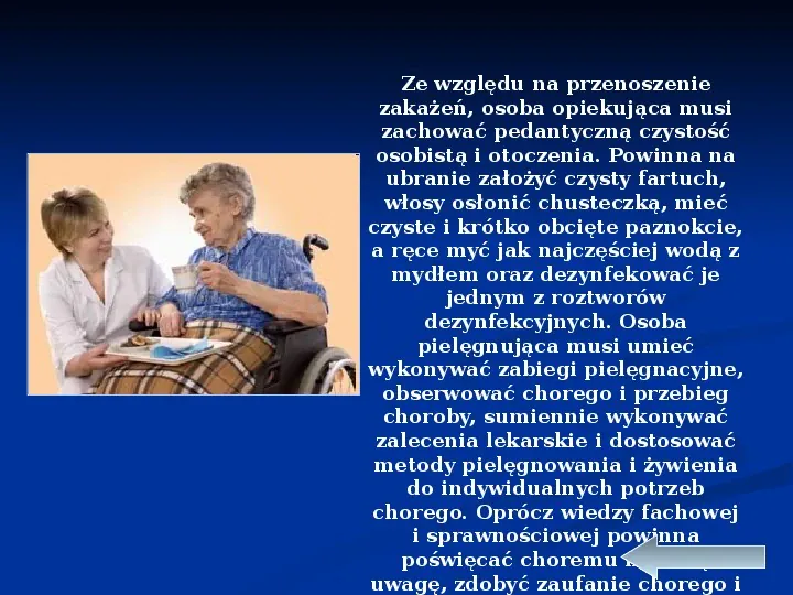 Opieka nad osobami niepełnosprawnymi i obłożnie chorymi - Slide 12
