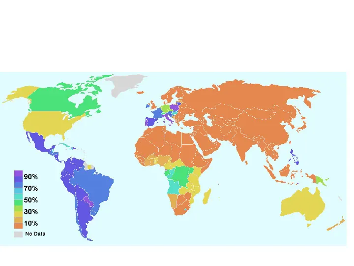 Zróżnicowanie ludności świata   - Slide 19