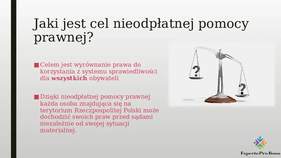 Nieodpłatna pomoc prawna - Slide 3