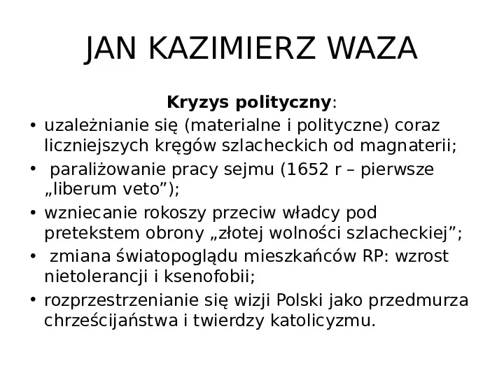 Historia Polski - królowie elekcyjni - Slide 21