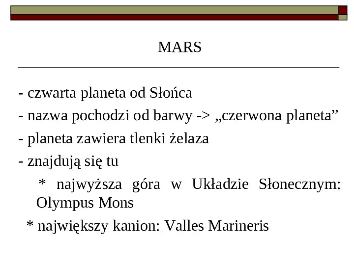 Mars - Slide 2