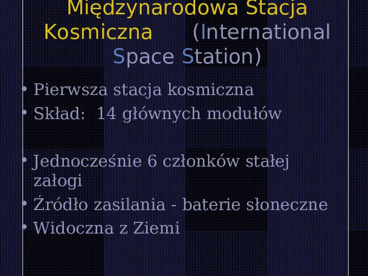 Stacja kosmiczna - Slide 5