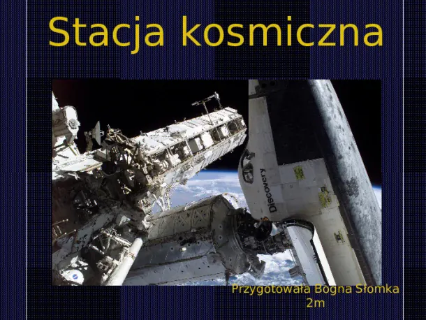 Stacja kosmiczna - Slide pierwszy