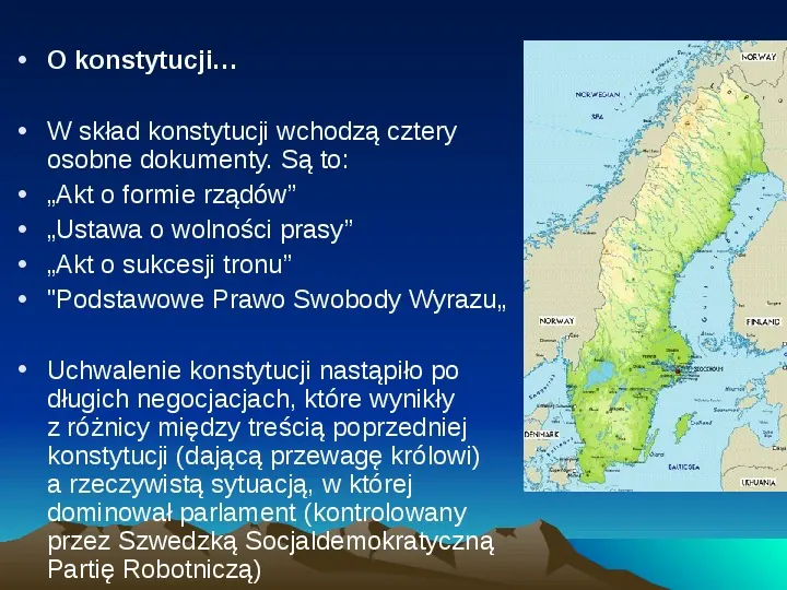 Systemy polityczne i partyjne - kraje skandynawskie - Slide 4