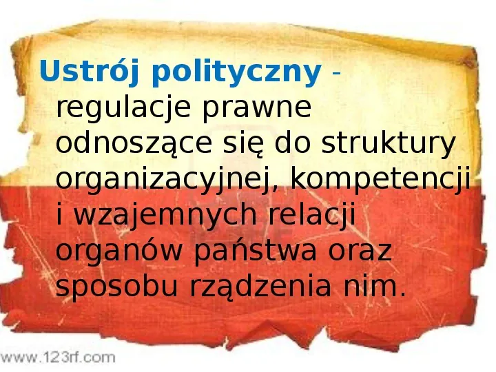 Ustrój polityczny Rzeczpospolitej Polskiej - Slide 2