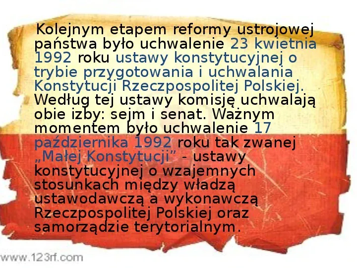 Ustrój polityczny Rzeczpospolitej Polskiej - Slide 4