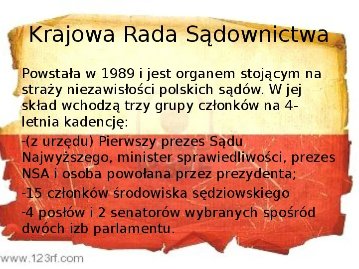 Ustrój polityczny Rzeczpospolitej Polskiej - Slide 44