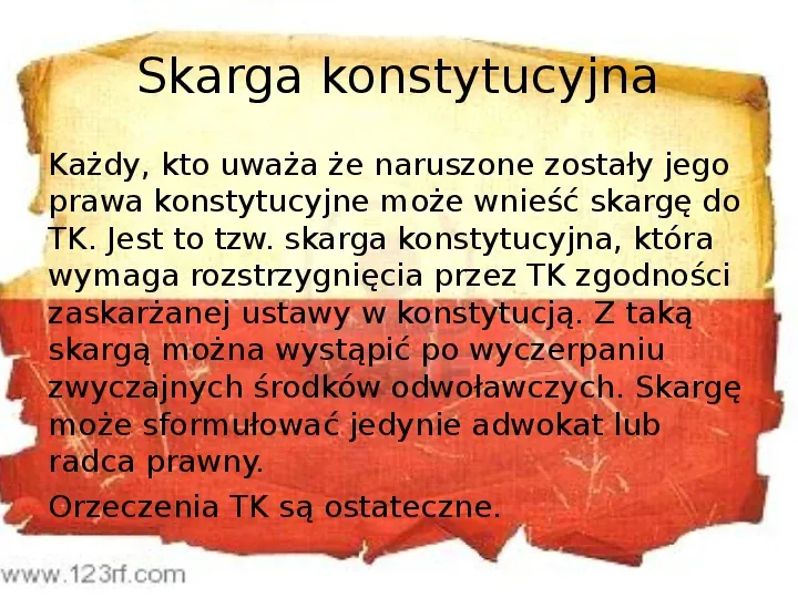 Ustrój polityczny Rzeczpospolitej Polskiej - Slide 46