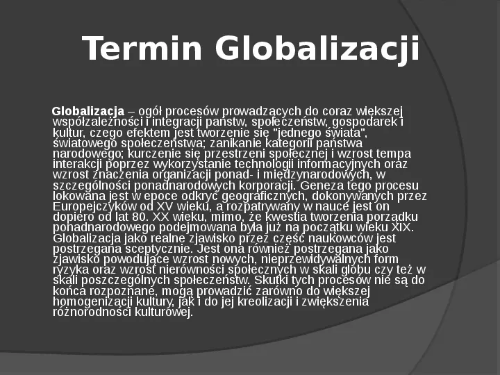 Problem Globalizacji - Slide 2