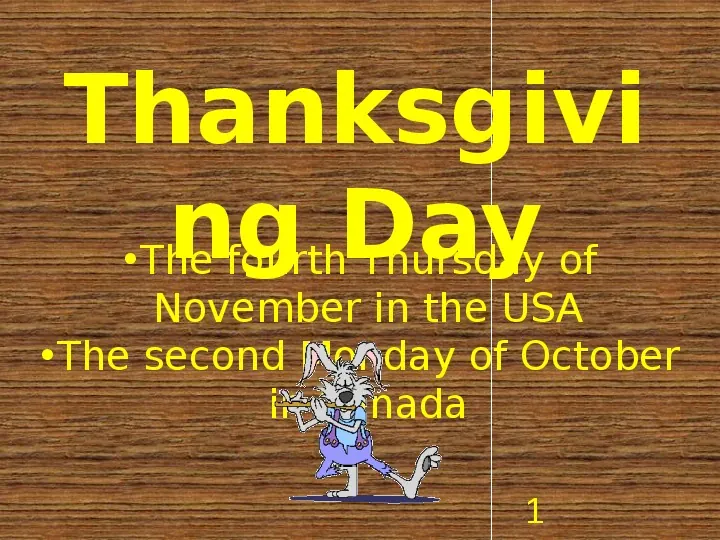 Thanksgiving Day - Slide 1