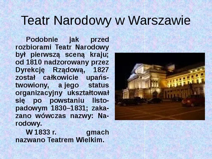 Historia teatru w Polsce - Slide 11