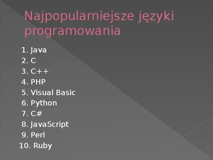 Języki programowania - Slide 11