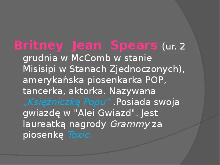 Britney Spears - Życie i kariera - Slide 3