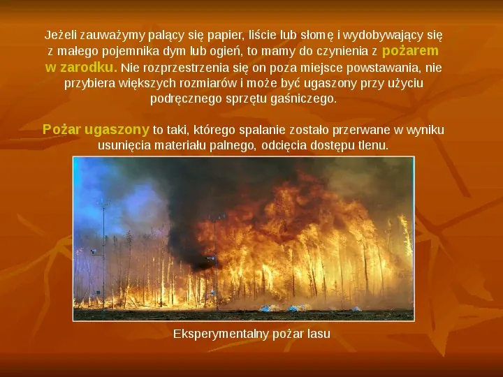 Pożary, ochrona oraz sprzęt przeciwpożarowy - Slide 5