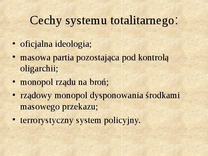 Obywatel a władza w systemach totalitarnych i autorytarnych - Slide 6
