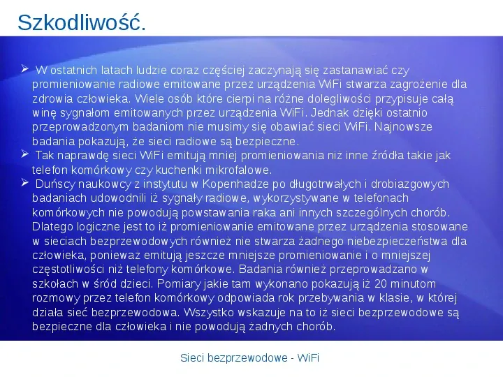 Sieci bezprzewodowe - WiFi - Slide 23