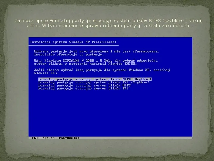Instalacja Windows XP - Slide 11