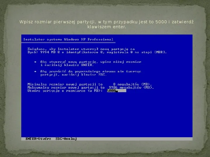 Instalacja Windows XP - Slide 7