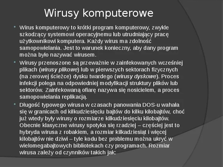 Wirusy komputerowe - Slide 2