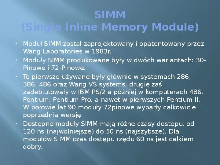 Pamięci RAM - Slide 11