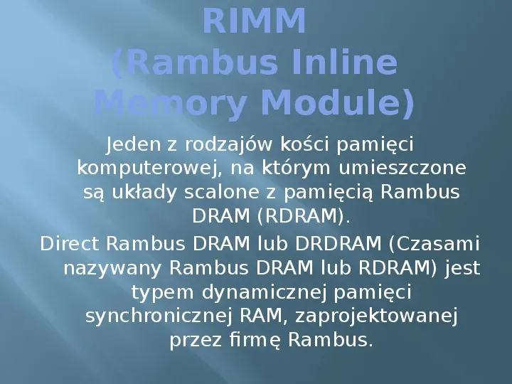Pamięci RAM - Slide 22