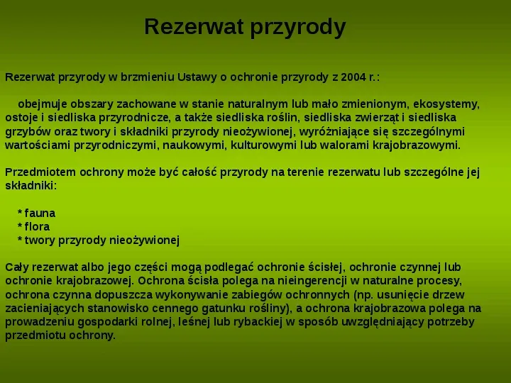 Formy ochrony przyrody w Polsce - Slide 2