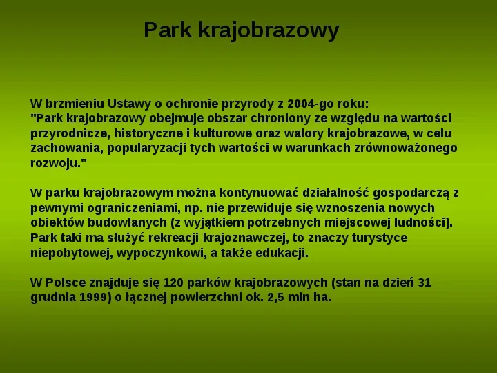 Formy ochrony przyrody w Polsce - Slide 3