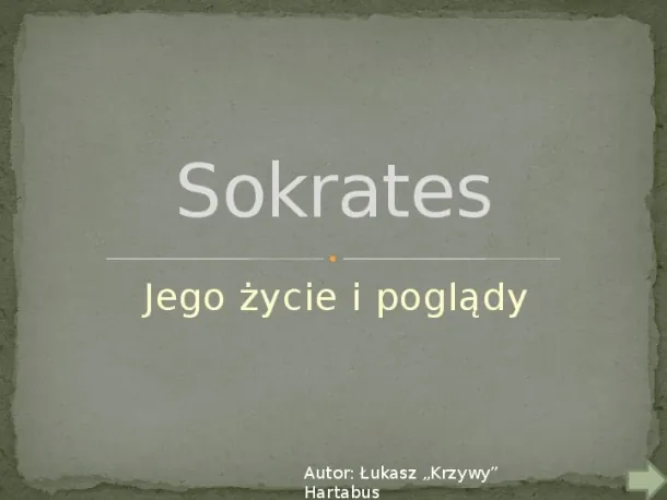 Sokrates - Slide pierwszy