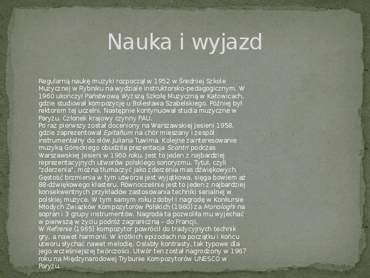Henryk Mikołaj Górecki - Slide 2