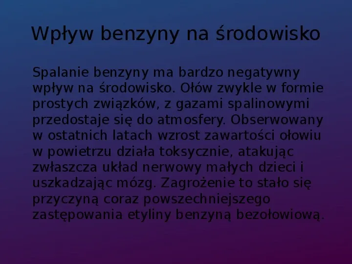 Benzyna - Slide 7
