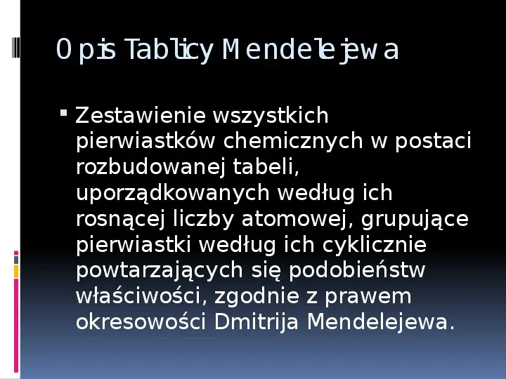 Tablica Mendelejewa - Slide 2