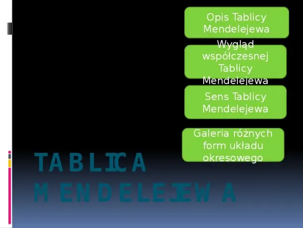 Tablica Mendelejewa - Slide pierwszy