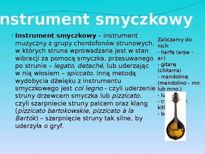 Grupy instrumentów - Slide 7