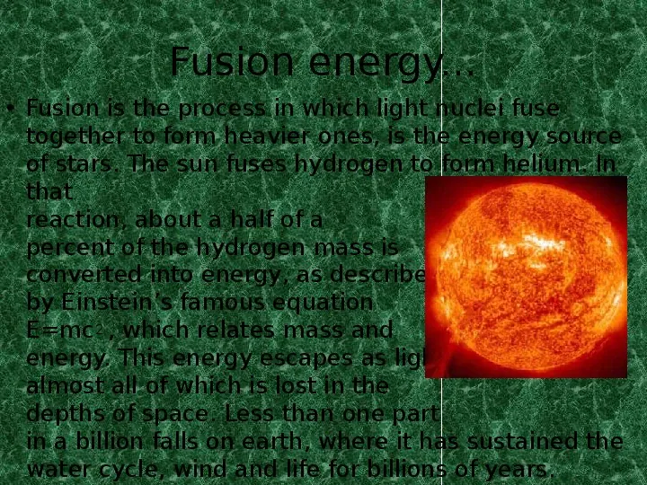 The energy of future - Slide 3