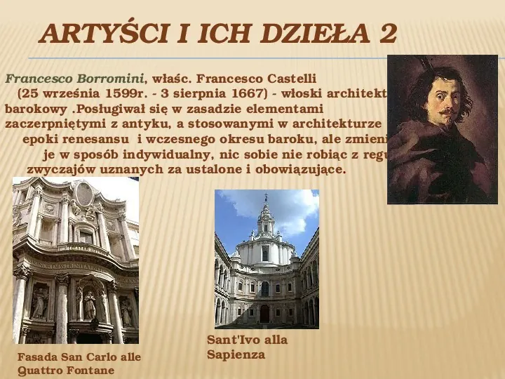 Barok wiek XVI - i połowa XVIII - Slide 21