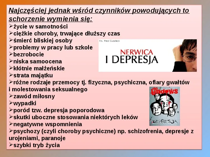 Aspekty zdrowia - stres i depresja - Slide 22